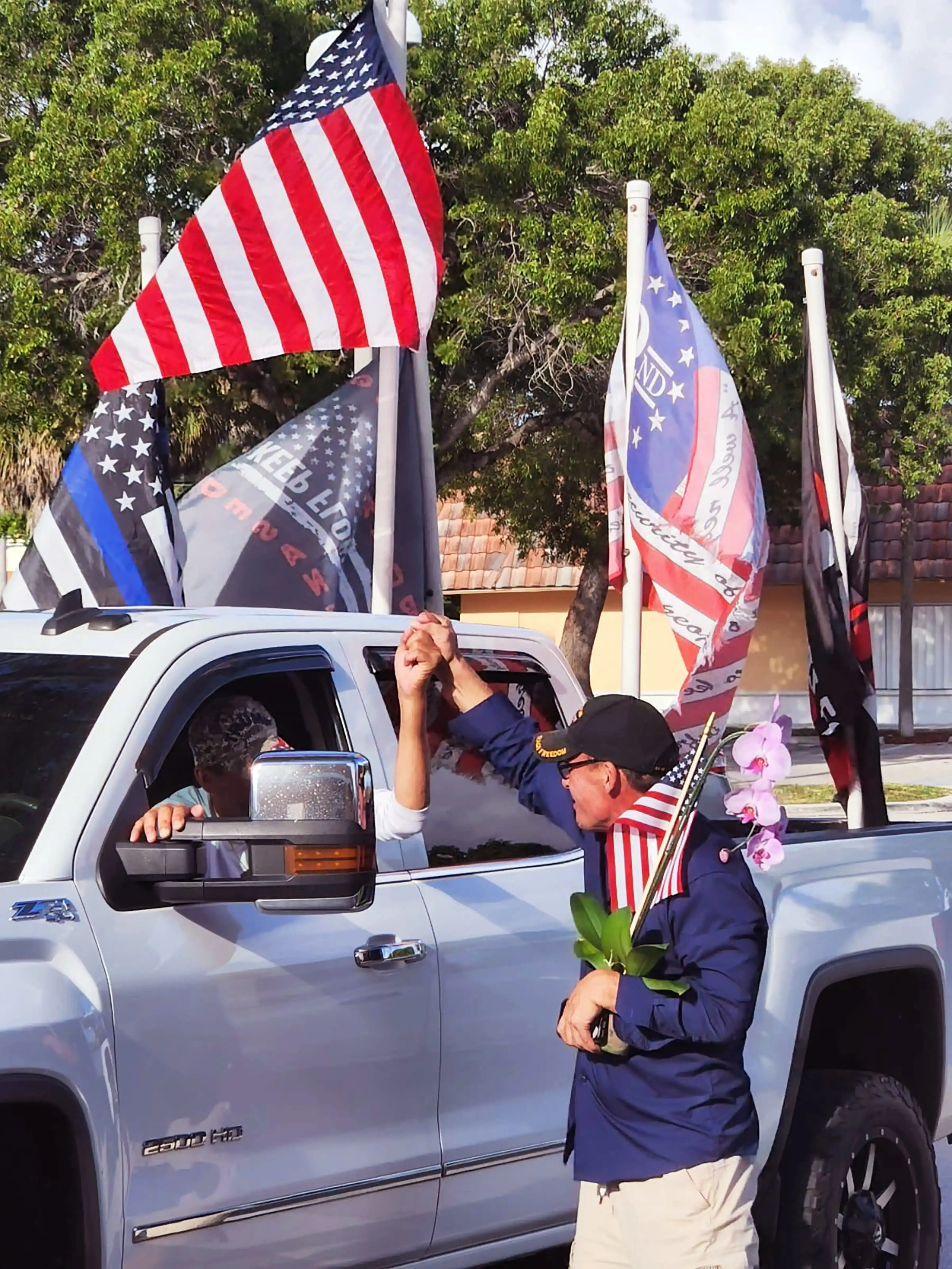 Flag day celebration with guest author David Haave, Texas, USA. -- David Haave
